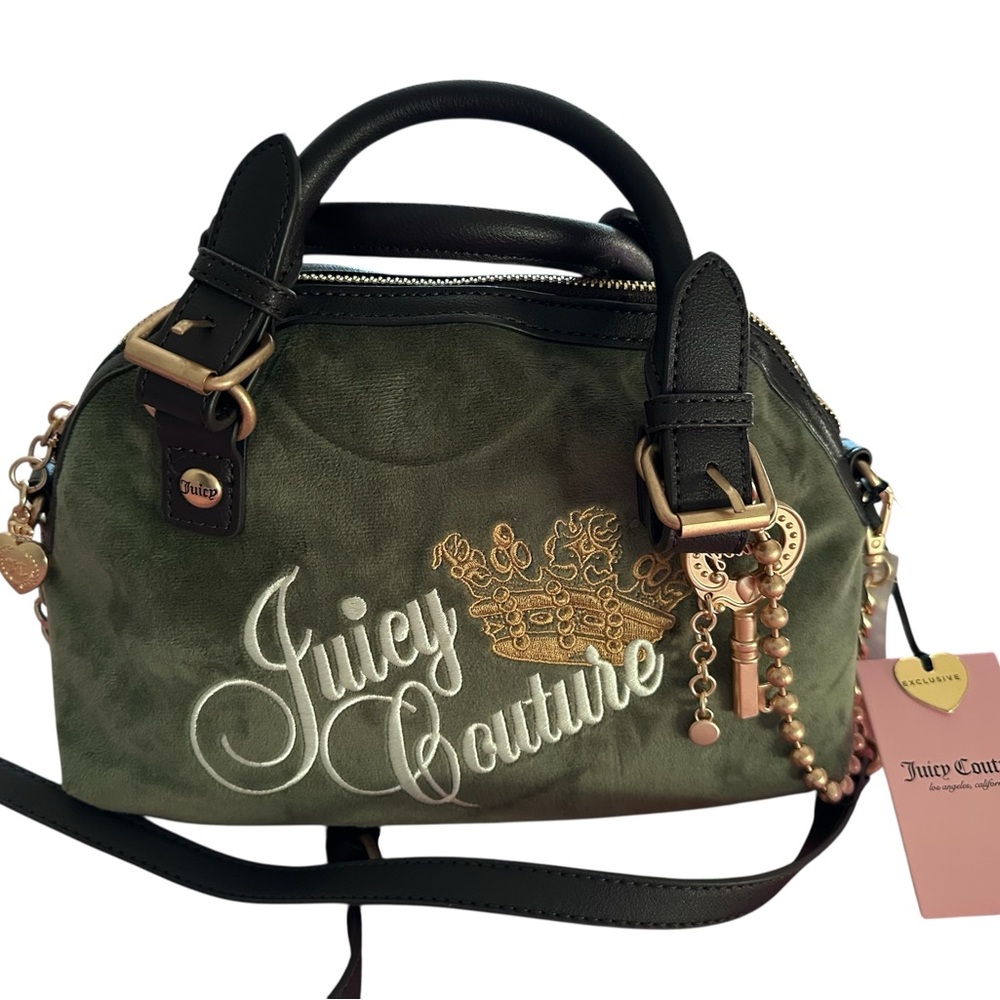 Juicy Couture “Key To Juicy” Olive Satchel NWT